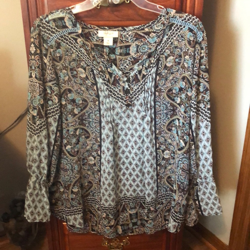 Style & Co. paisley chiffon blouse.
